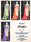 Apsara 3334 A To D By Bipson Pure Roman Silk Dyed With Embroidery Work Top Bottom With Dupatta Wholesale In India
